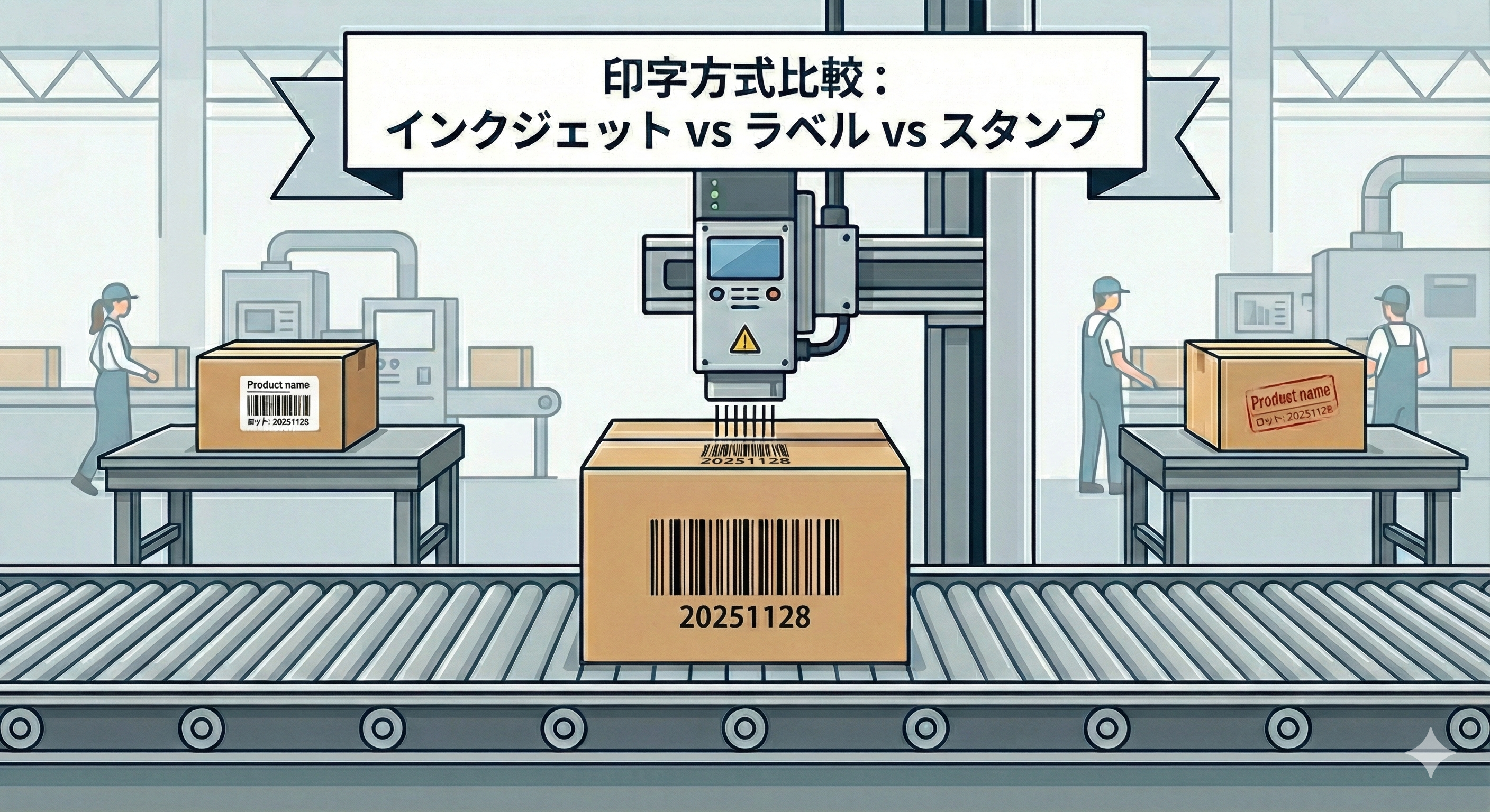 ダンボール印字の方式比較