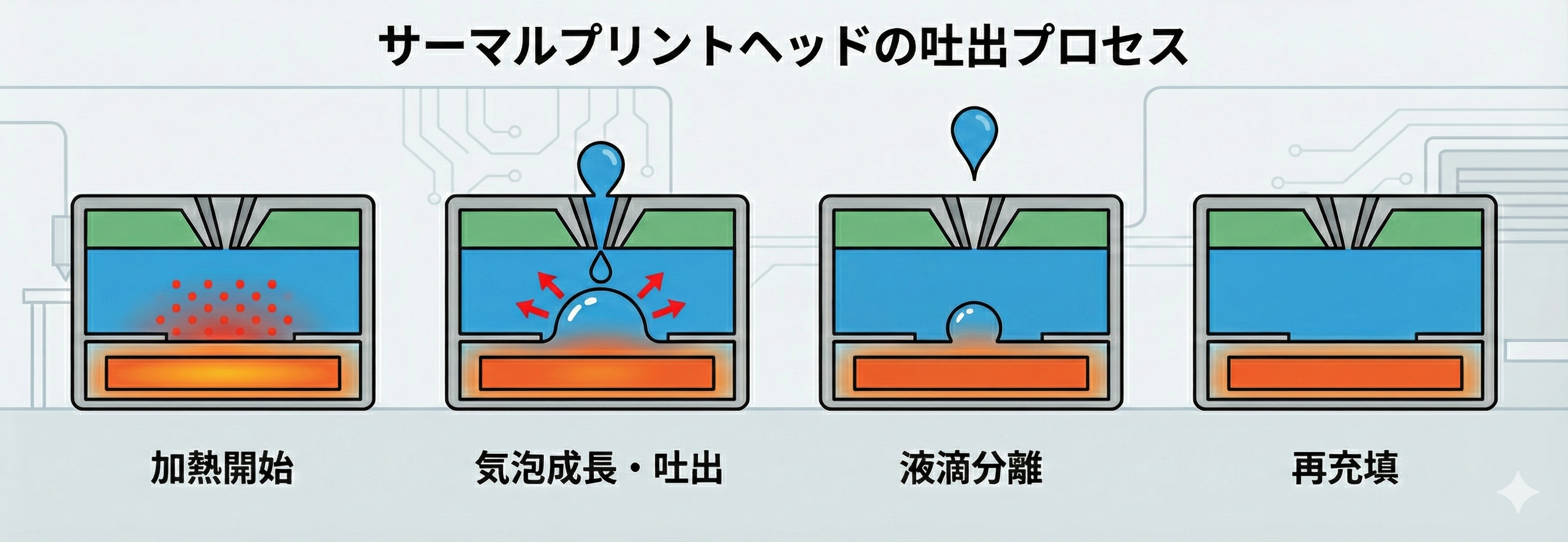 サーマル方式インクジェットプリンターの仕組み
