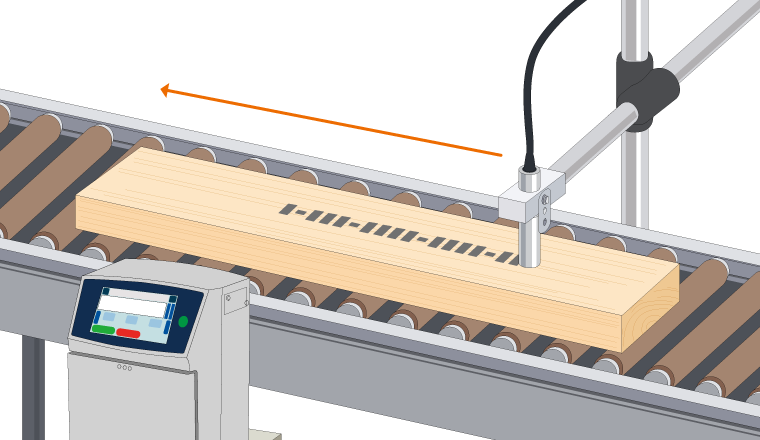 木材へのロット番号印字