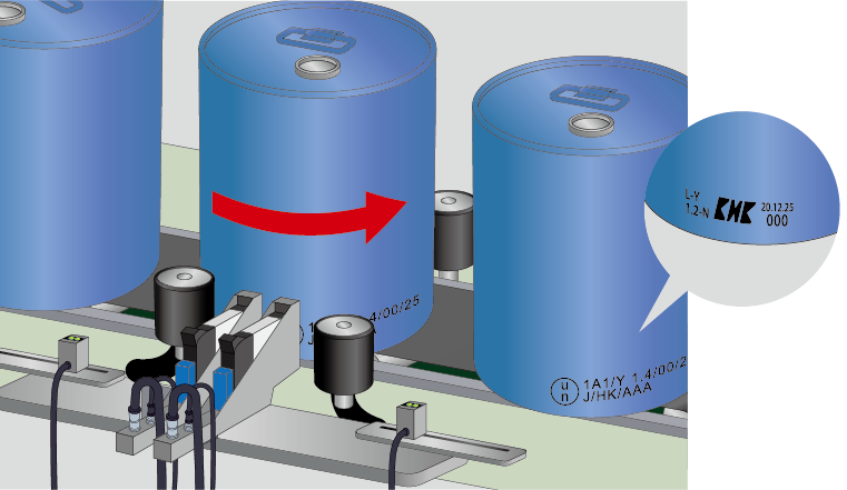 ドラム缶・ペール缶へのUNマーク・KHKマーク印字